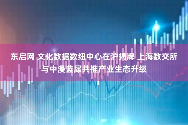 东启网 文化数据数纽中心在沪揭牌 上海数交所与中漫蓝犀共推产业生态升级